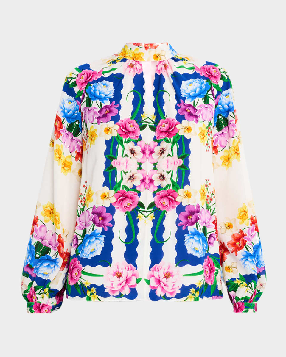 The Olivia Cutout Floral-Print Blous